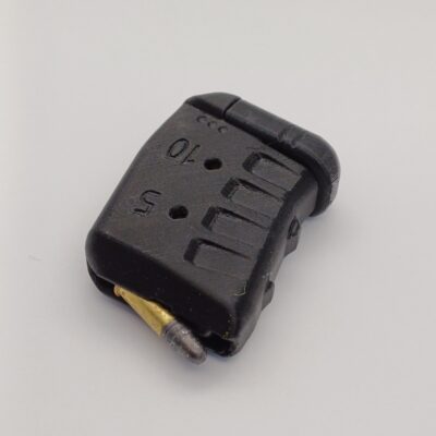 Angled view of black 10rd Tikka T1x 22lr magazine