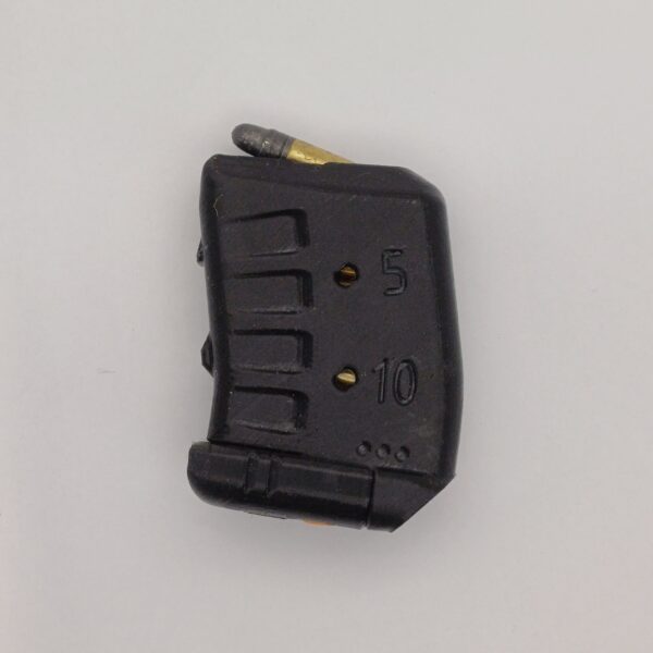 10rds ribbed black side Side view of black 10rd Tikka T1x 22lr magazine